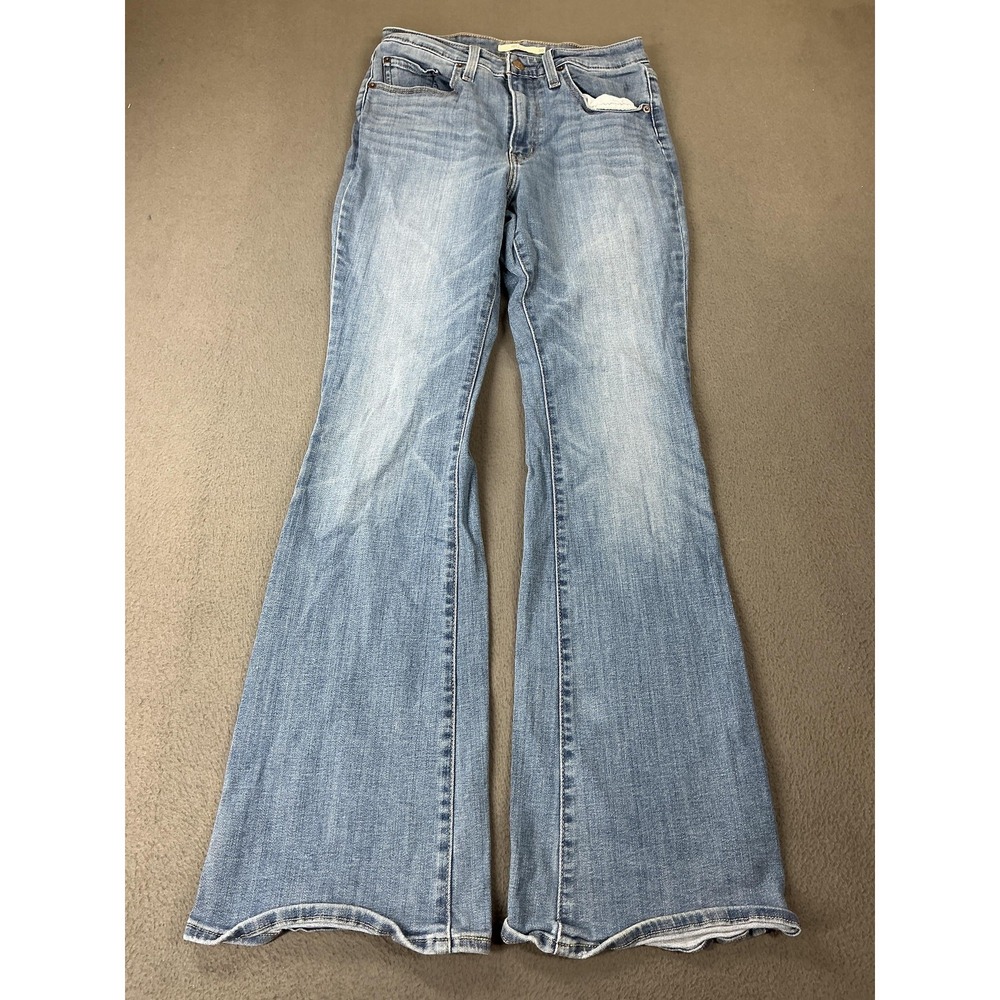 Levi's 726 Flare Jeans Womens 30 Blue Light Wash High Rise 34 Inseam Denim